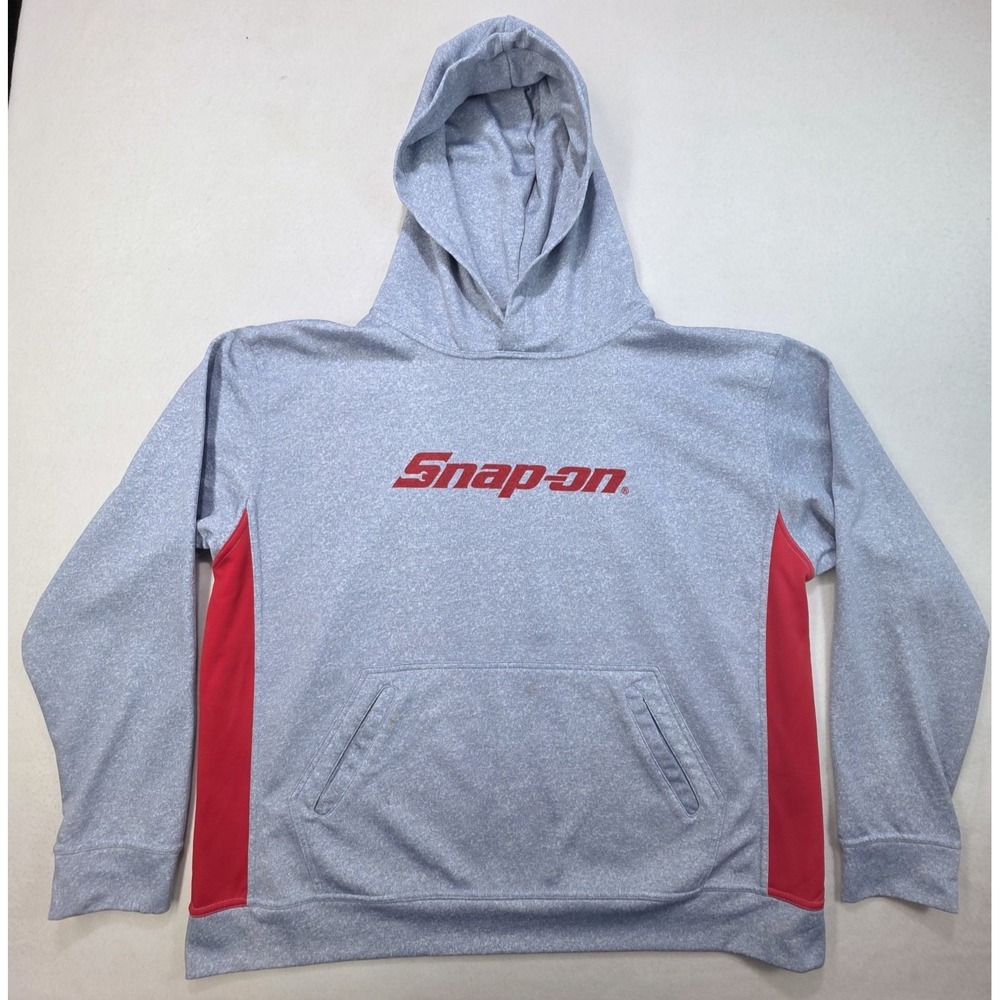 Snap‎ On Tools Hoodie Mens XL Pullover Sweatshirt Gray Red